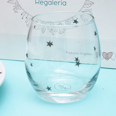 VASO DE VIDRIO LÍNEA ESTRELLAS