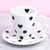 TAZA DE CAFÉ DE PORCELANA LÍNEA LUNARES