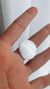 Anillo acero blanco base redonda