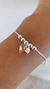 Pulsera acero blanco corazon cristal