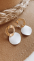 Aros dorados con blanco