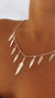 Cadena acero blanco plumitas - comprar online