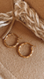 Aros argollas dorados trenzados mediano - comprar online