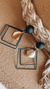 Aros colgantes dorados con negro - comprar online