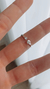 Anillo acero blanco puntitos con strass