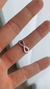 Anillo acero blanco moño mediano