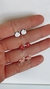 Aros abridores plata 925 osito, flor y flamenco