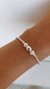 Pulsera acero blanco bolitas cierre ajustable