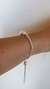 Pulsera acero blanco bolitas cierre ajustable - comprar online