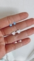 Aros abridores plata 925 mini, arco iris y ojito turco
