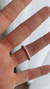 Anillo acero blanco con puntitos