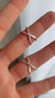 Anillos acero blanco cruzados