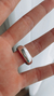 Anillo acero blanco redondo