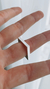 Anillo acero blanco cuadrado