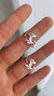 Anillo acero blanco hojas - comprar online