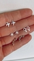 Aros pasante plata 925 signo mujer, estrella, avion y corazones