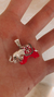 Dije acero blanco rojo elefante