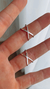 Anillos acero blanco cruzados - comprar online