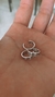 Cuff doble raya plata 925