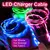 Luminous LED Tipo C Cabo USB, Carregador Rápido, Cabo de Dados, Luz Fluindo, Sa - TechBox