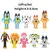 Bluey e Bingo Série Familiar Anime Action Figure, Mini Modelo, Bonecas de PVC, - comprar online