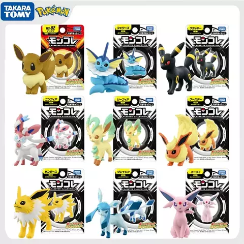 Takara Tomy-Pokémon PVC Figura Brinquedos, Umbreon, Eevee, Sylveon, Vaporeon, S