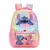 Bolsa de escola primária Stitch para meninos e meninas, Mochila dos desenhos an - TechBox