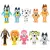 Bluey e Bingo Série Familiar Anime Action Figure, Mini Modelo, Bonecas de PVC,