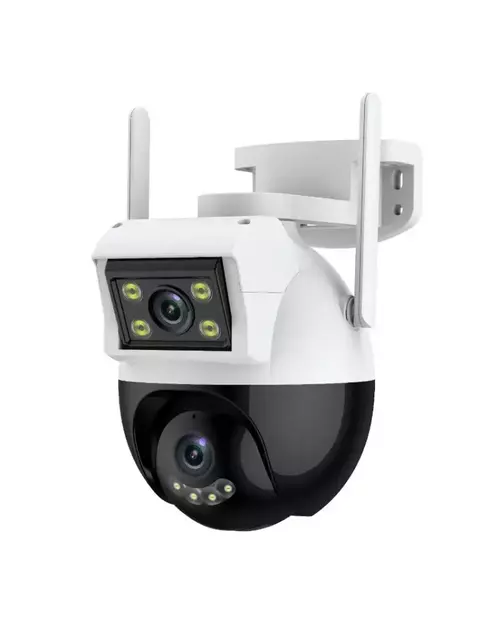 Câmera IP de segurança sem fio externa Brasil 4K 8MP HD Lente dupla Câmera PT