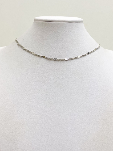 Choker corações no ródio -