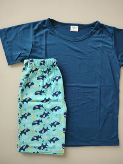 PIJAMA INFANTIL MASCULINO TUBARÃO na internet
