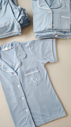 Pijama Feminino modelo Americano para Noivas e Madrinhas na internet