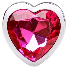 Plug Anal Metal Coração Pedra G Sensual Love Pink na internet