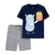 SET 2 PIEZAS REMERA Y SHORT A RAYAS MONSTRUO