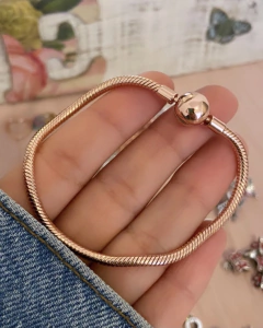 Pulsera rosé estilo Pandora SEMIRRÍGIDA
