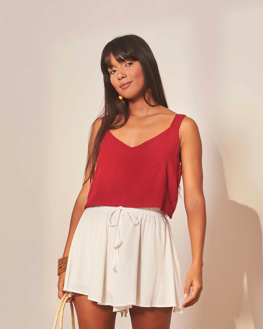 Cropped Cristal Bordô
