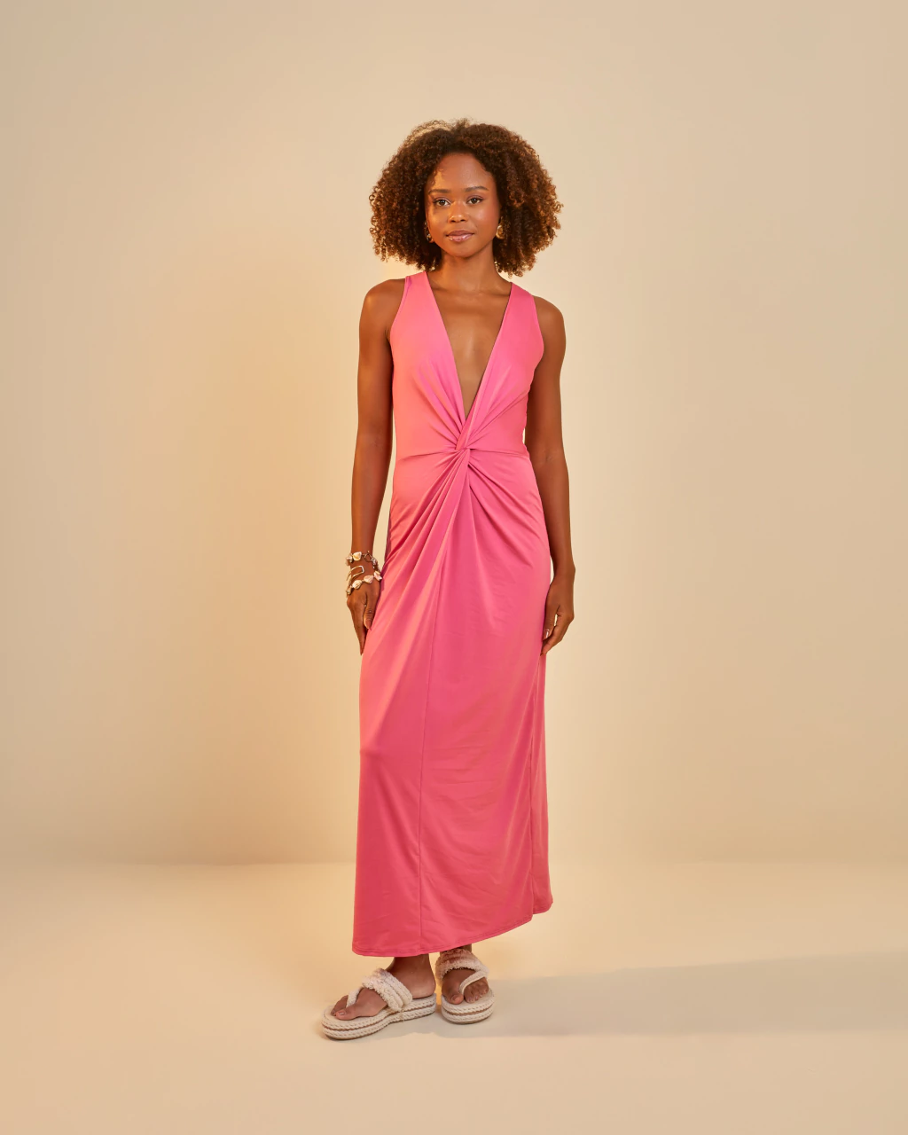 Vestido Longo Nair Rosa
