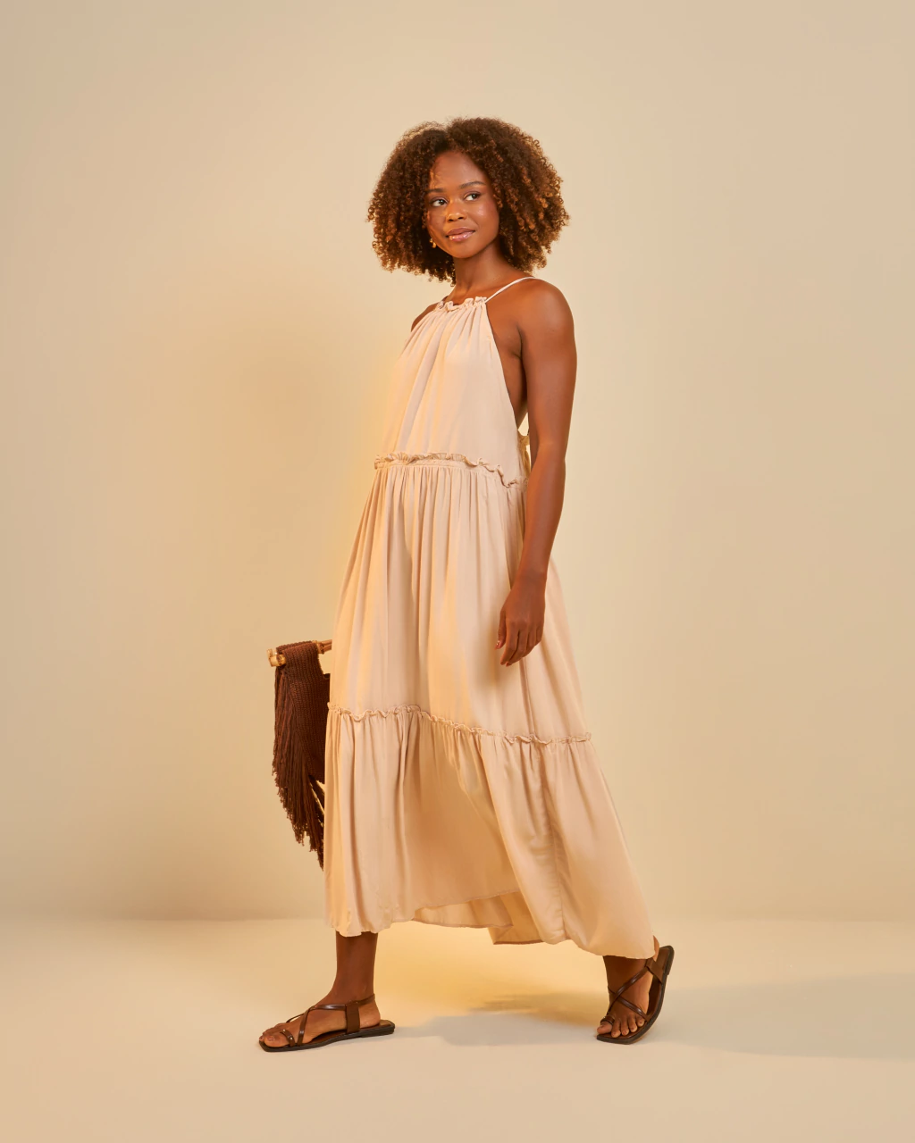 Vestido Cropped Serena Creme