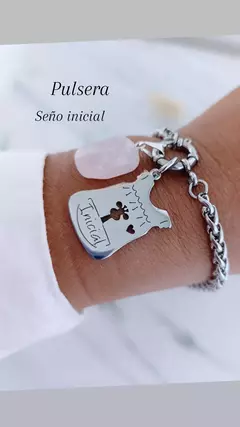 Pulsera seño inicial - acero quirúrgico