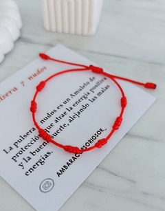 Pulsera 7 nudos - hilo de seda - comprar online