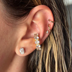 Brinco Oval Moissanite Prata 925 - comprar online