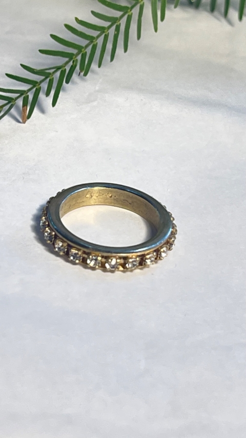 Anillo Plata rose con micro pave