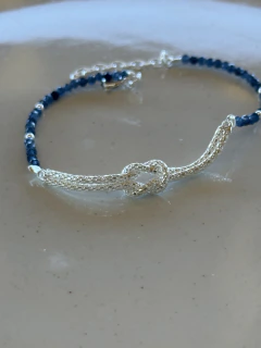 Pulsera plata y cristal en internet
