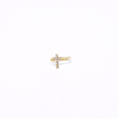 Piercing Pressão Orelha Crucifixo Zircônias - comprar online