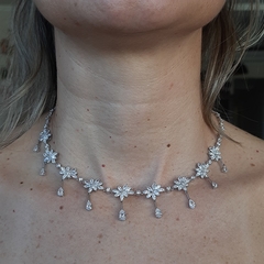 Maxi Colar Festa Zircônias Gota - comprar online