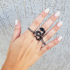 Conjunto Anel e Pulseira Black Snake - comprar online
