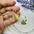 Aros dorados corazón con detalles colgante - comprar online