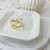 Anillo dorado onda cruzado - comprar online