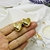 Aros chunky dorado corazón liso en internet