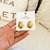 Aros chapón dorado gotas ondas - comprar online